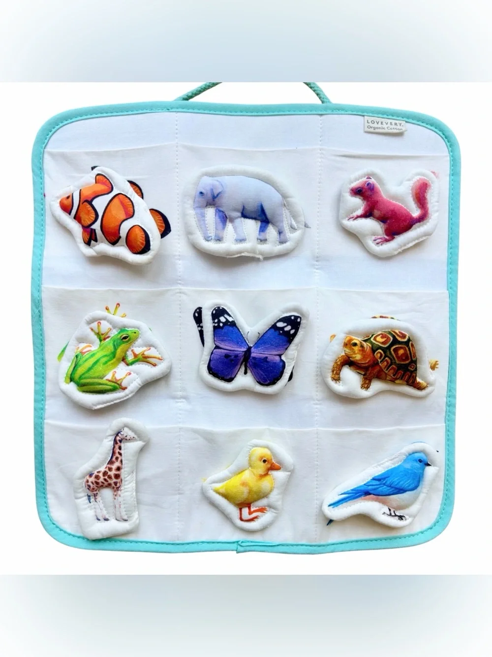Lovevery Realist Play Kit 19-21Mo‎ Quilted Critter Pockets Animals Complete set!